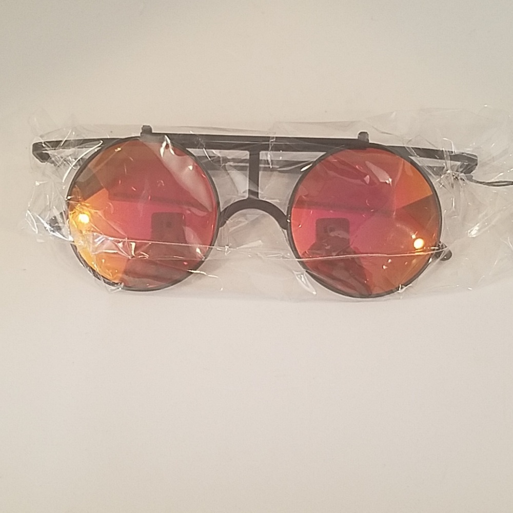 Black Flip Up pink orange Mirror Lens new